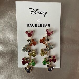 BaubleBar Multicolor Mickey Holiday Earrings